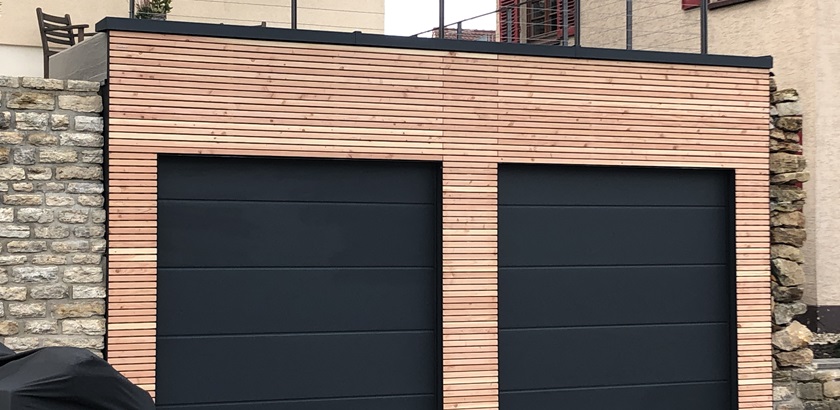 CrossZaun als Garagenverkleidung